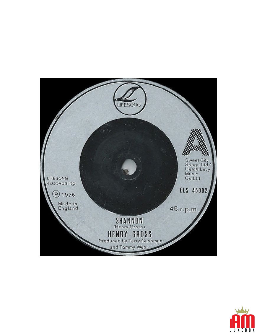 Shannon [Henry Gross] - Vinyl 7", 45 RPM, Single [product.brand] 1 - Shop I'm Jukebox 