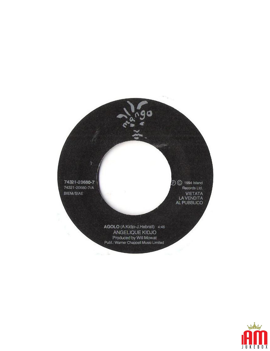 Agolo Look Who's Talking [Angélique Kidjo,...] - Vinyl 7", 45 RPM, Promo