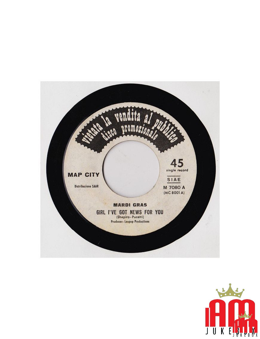 Girl I've Got News For You Tickatoo [Mardi Gras,...] - Vinyl 7", 45 RPM, Promo [product.brand] 1 - Shop I'm Jukebox 