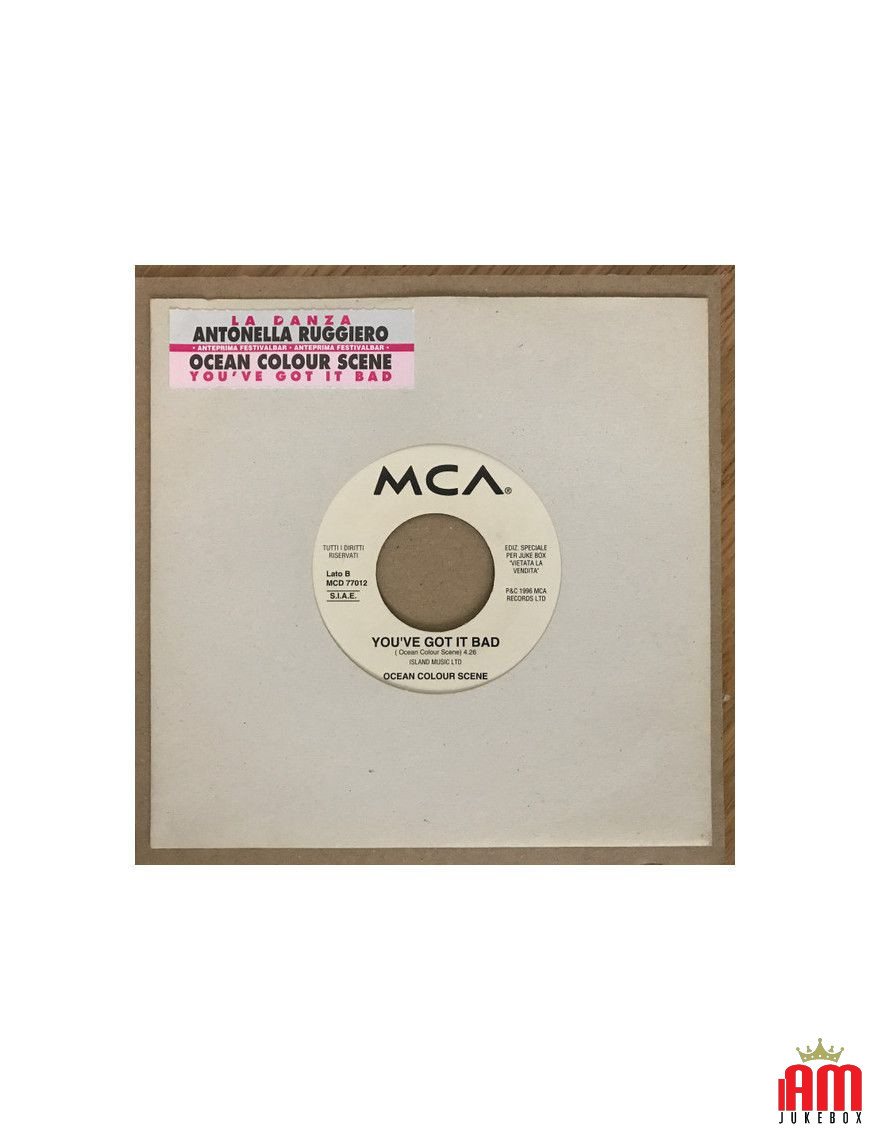 La Danza You've Got It Bad [Antonella Ruggiero,...] – Vinyl 7", 45 RPM, Jukebox [product.brand] 1 - Shop I'm Jukebox 