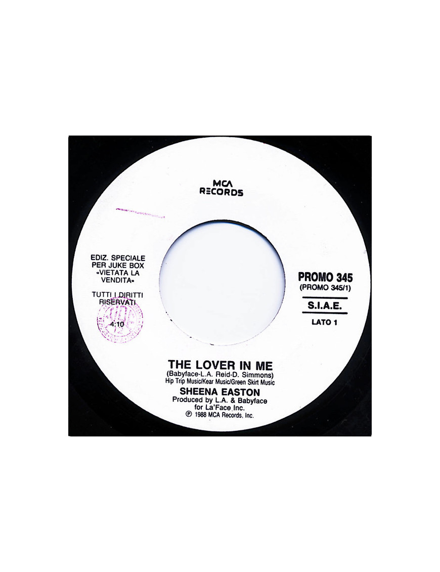 The Lover In Me   Orinoco Flow [Sheena Easton,...] - Vinyl 7", 45 RPM, Jukebox