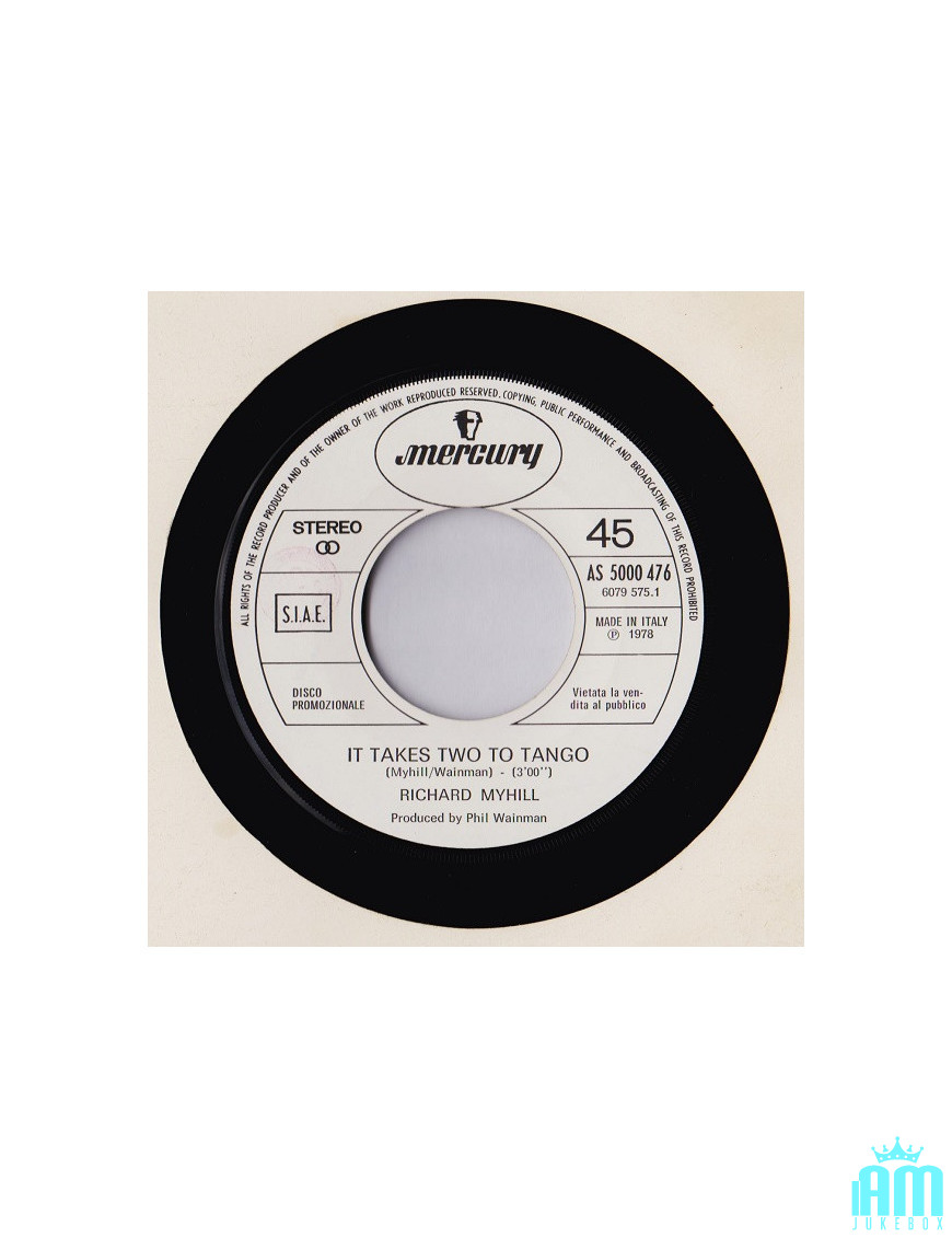 It Takes Two To Tango [Richard Myhill] - Vinyl 7", 45 RPM, Promo [product.brand] 1 - Shop I'm Jukebox 