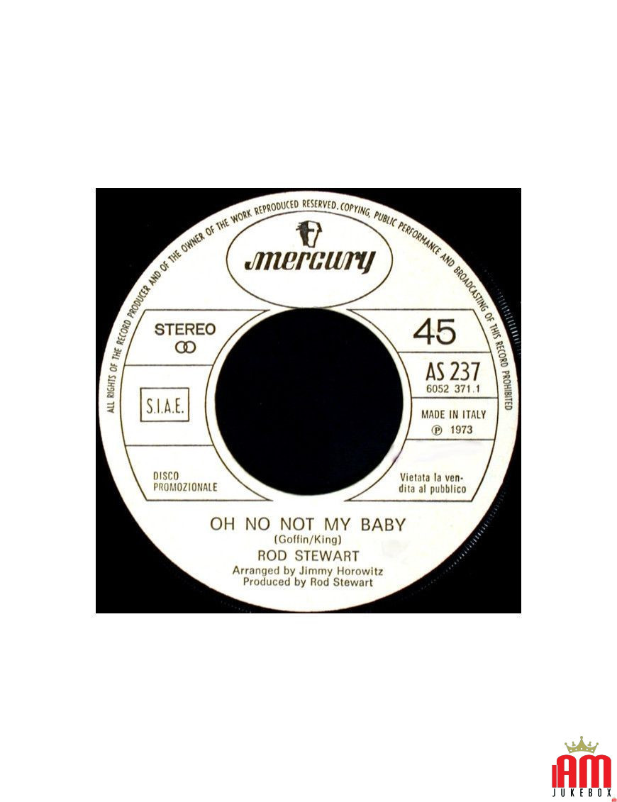 Oh No Not My Baby Caroline [Rod Stewart,...] – Vinyl 7", 45 RPM, Promo [product.brand] 1 - Shop I'm Jukebox 