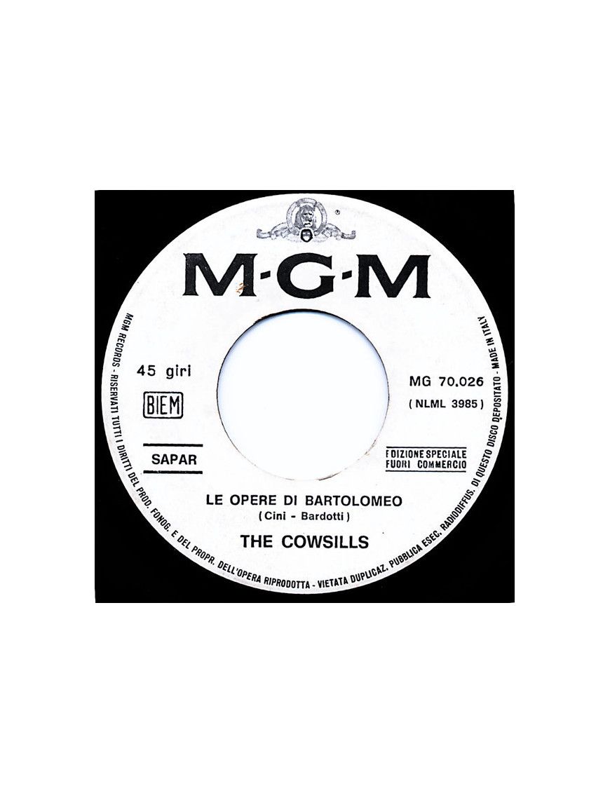 Le Opere Di Bartolomeo Vola Con Noi (We Can Fly) [The Cowsills] - Vinyle 7", Single, Jukebox [product.brand] 1 - Shop I'm Jukebo