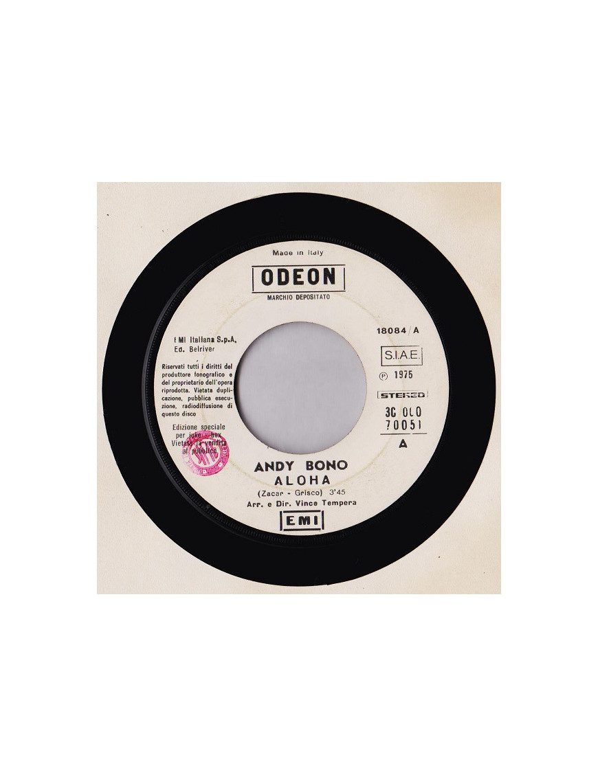 Aloha You're Not Happy (You're Not Sincere) [Andy Bono,...] - Vinyl 7", 45 RPM, Jukebox [product.brand] 1 - Shop I'm Jukebox 