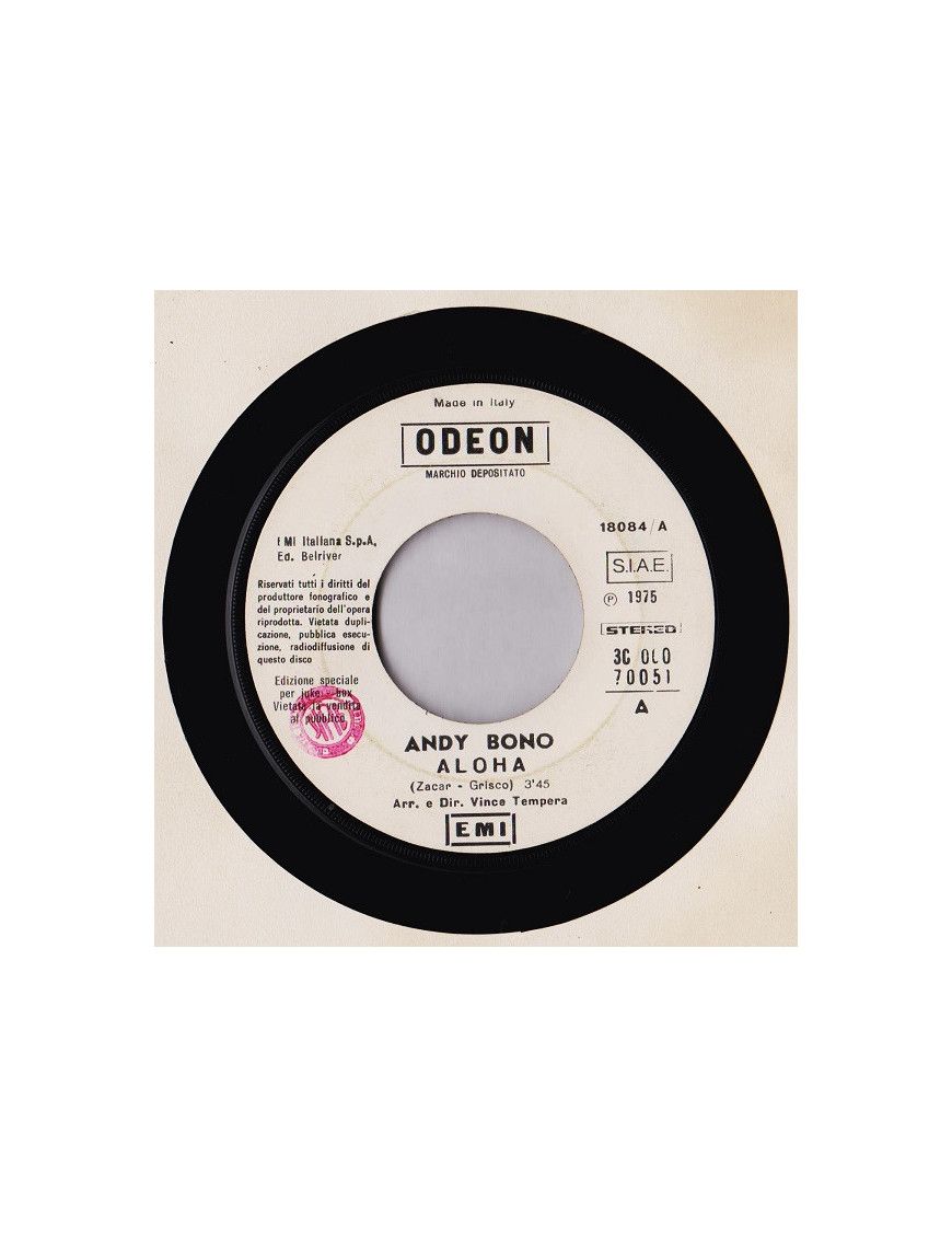 Aloha You're Not Happy (You're Not Sincere) [Andy Bono,...] - Vinyl 7", 45 RPM, Jukebox [product.brand] 1 - Shop I'm Jukebox 