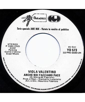 We Too Make Peace I Love You But... [Viola Valentino,...] - Vinyl 7", 45 RPM, Jukebox [product.brand] 1 - Shop I'm Jukebox 