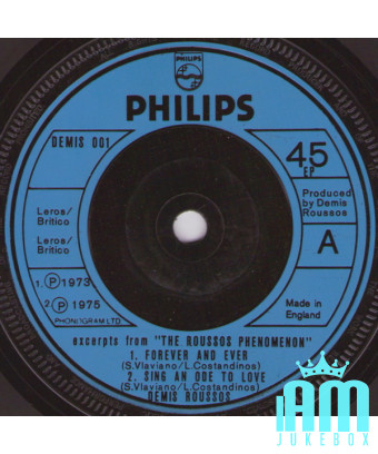 Auszüge aus „The Roussos Phenomenon“ [Demis Roussos] – Vinyl 7“, 45 RPM, EP [product.brand] 1 - Shop I'm Jukebox 