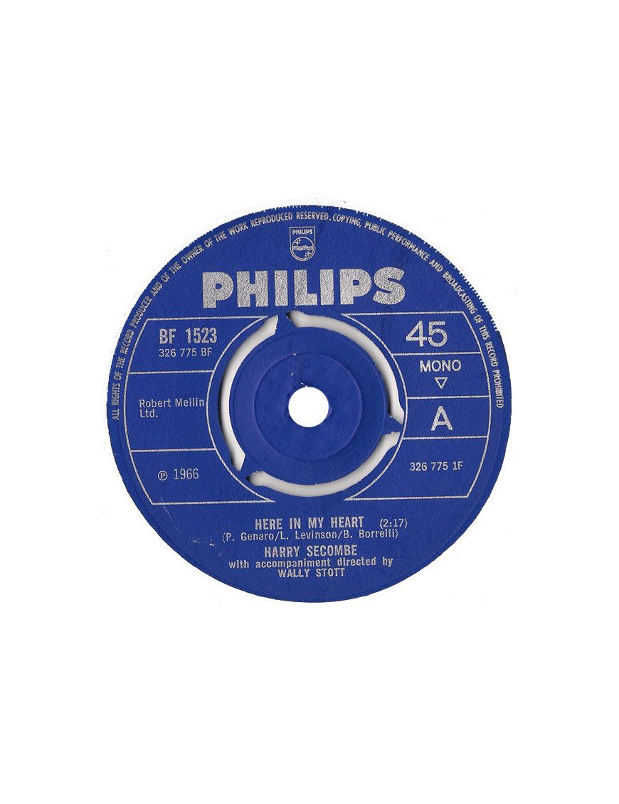 Here In My Heart [Harry Secombe] – Vinyl 7", 45 RPM, Single, Mono [product.brand] 1 - Shop I'm Jukebox 