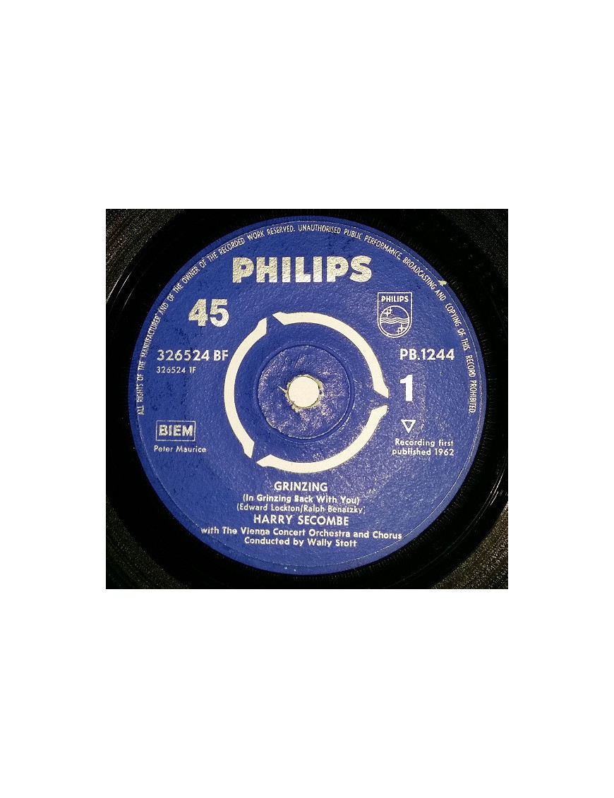 Grinzing [Harry Secombe] - Vinyl 7", 45 RPM [product.brand] 1 - Shop I'm Jukebox 