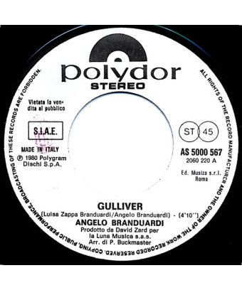 Gulliver [Angelo Branduardi] - Vinyle 7", 45 RPM, Promo [product.brand] 1 - Shop I'm Jukebox 