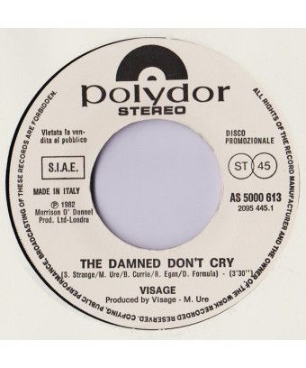 The Damned Don't Cry City Girls [Visage,...] - Vinyl 7", 45 RPM, Promo [product.brand] 1 - Shop I'm Jukebox 