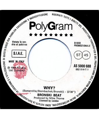 Warum? Hot Water [Bronski Beat,...] – Vinyl 7", 45 RPM, Promo [product.brand] 1 - Shop I'm Jukebox 