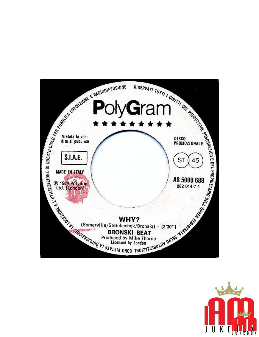 Pourquoi? Hot Water [Bronski Beat,...] - Vinyle 7", 45 RPM, Promo [product.brand] 1 - Shop I'm Jukebox 