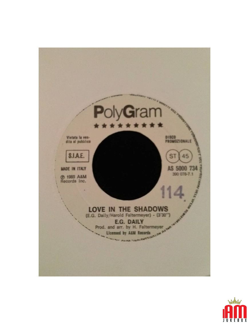 Tornando A Casa Love In The Shadows [Fabio Concato,...] – Vinyl 7", 45 RPM, Promo [product.brand] 1 - Shop I'm Jukebox 