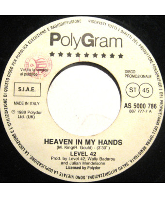 Heaven In My Hands   Don't Be Afraid Of The Dark [Level 42,...] - Vinyl 7", 45 RPM, Promo
