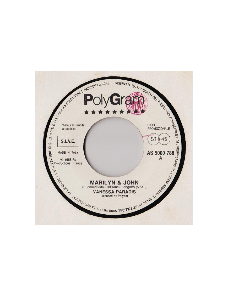 Marilyn & John   Hand In Hand [Vanessa Paradis,...] - Vinyl 7", 45 RPM, Promo