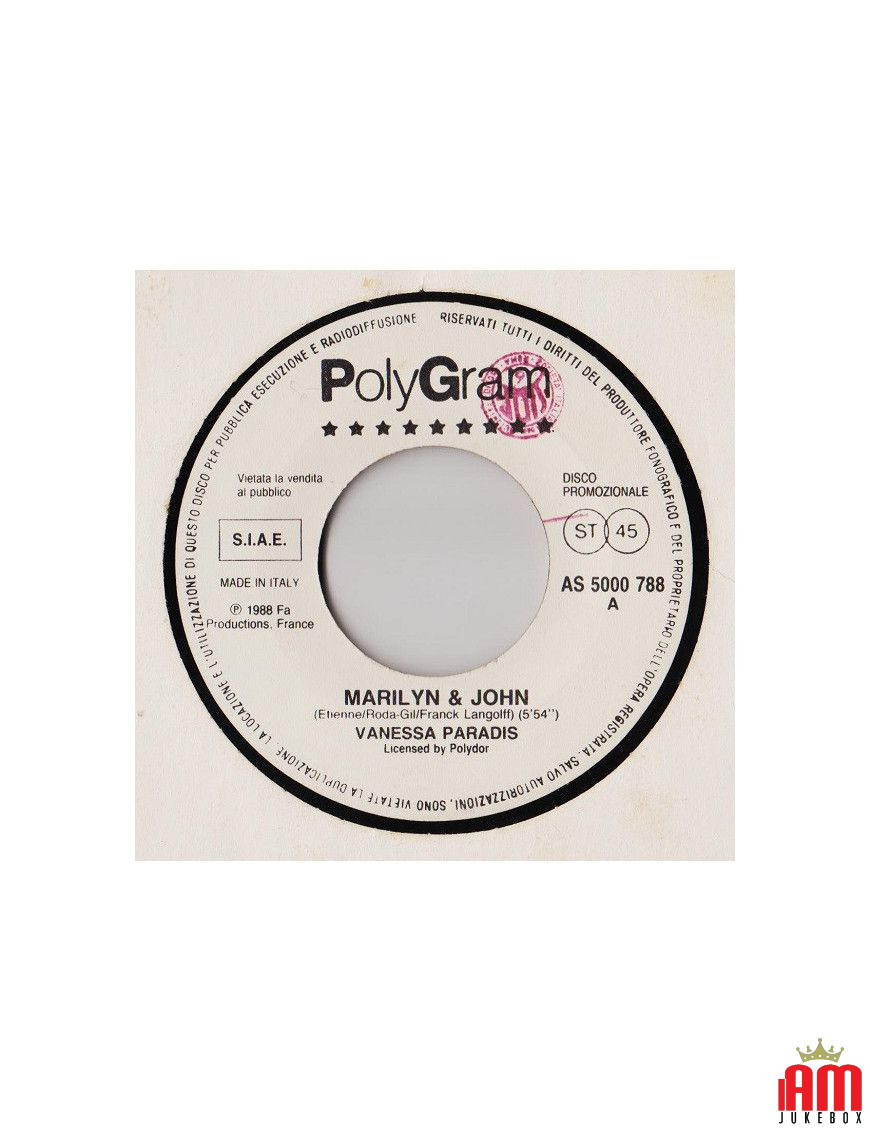 Marilyn & John Hand In Hand [Vanessa Paradis,...] - Vinyle 7", 45 RPM, Promo [product.brand] 1 - Shop I'm Jukebox 