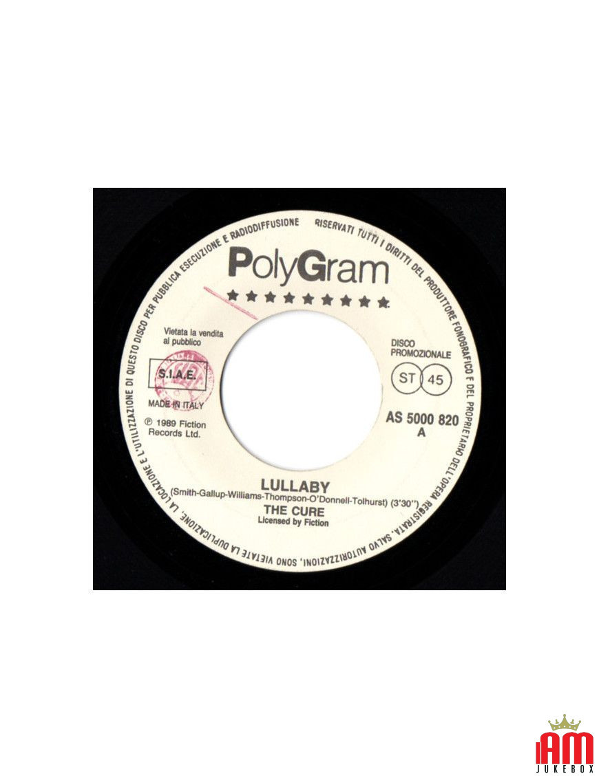 Lullaby A Simple Heart [The Cure,...] - Vinyle 7", 45 RPM, Promo [product.brand] 1 - Shop I'm Jukebox 