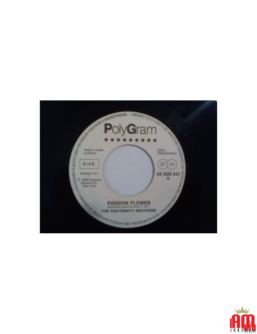 Passion Flower Stupid Cupid [The Fraternity Brothers,...] – Vinyl 7", 45 RPM, Promo [product.brand] 1 - Shop I'm Jukebox 