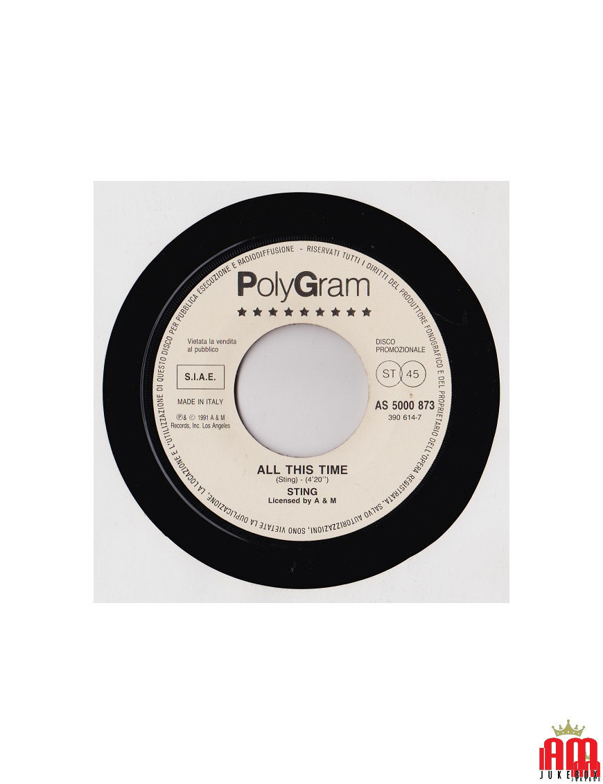 All This Time Unchained Melody [Sting,...] - Vinyl 7", 45 RPM, Promo, Stereo [product.brand] 1 - Shop I'm Jukebox 