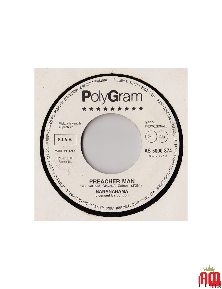 Preacher Man Oui Je L'Adore [Bananarama,...] - Vinyl 7", 45 RPM, Promo, Stereo [product.brand] 1 - Shop I'm Jukebox 