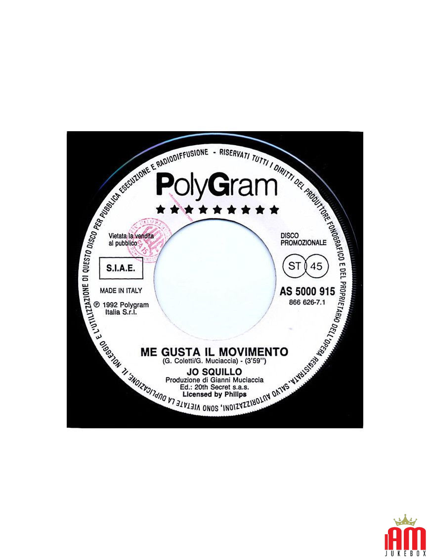 Me Gusta Il Movimento L'Amore Va Oltre [Jo Squillo,...] - Vinyl 7", 45 RPM, Promo [product.brand] 1 - Shop I'm Jukebox 