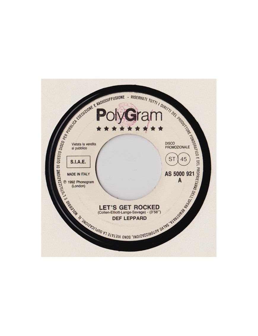Let's Get Rocked   Black Moon [Def Leppard,...] - Vinyl 7", 45 RPM, Jukebox, Promo