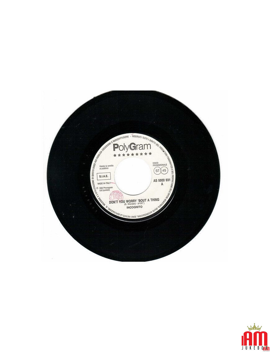 Don't You Worry 'Bout A Thing Achy Breaky Heart [Incognito,...] - Vinyl 7", 45 RPM, Promo [product.brand] 1 - Shop I'm Jukebox 