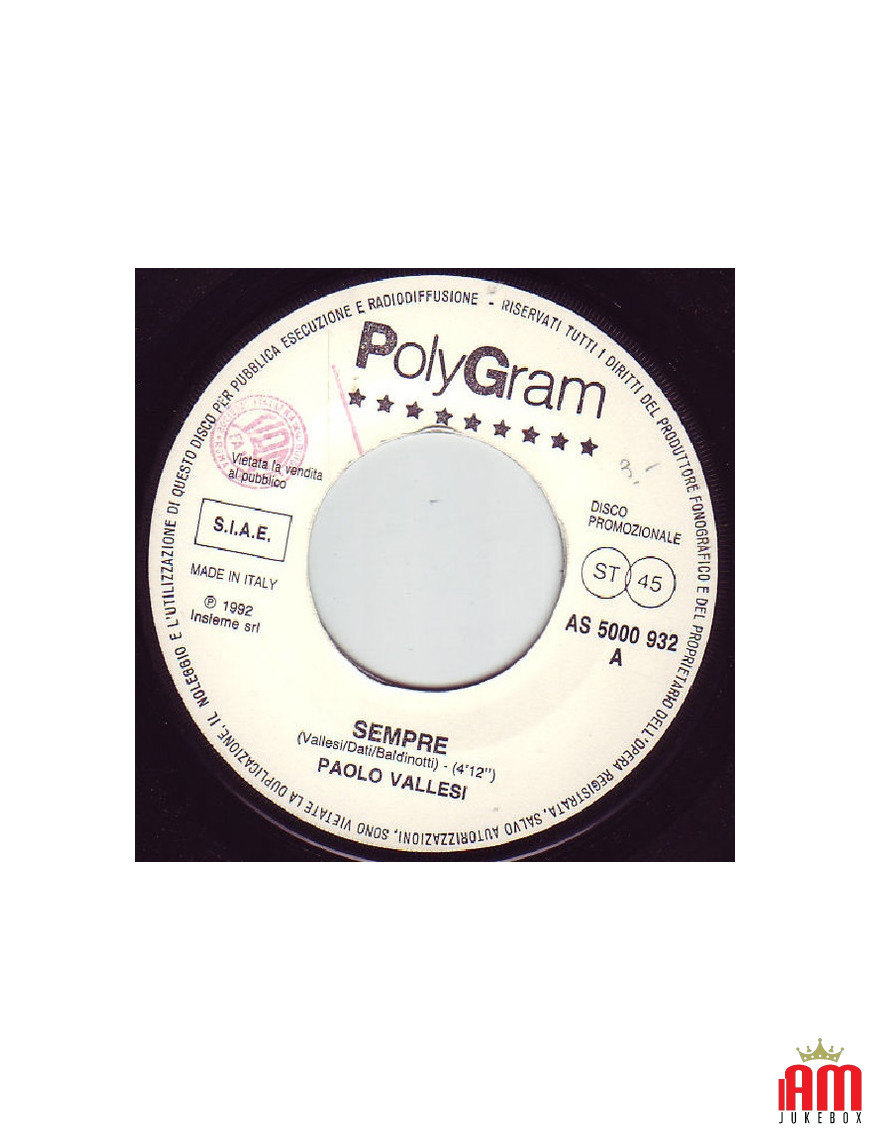 Toujours Quinze nous Loving Us [Paolo Vallesi,...] - Vinyl 7", 45 RPM, Promo [product.brand] 1 - Shop I'm Jukebox 