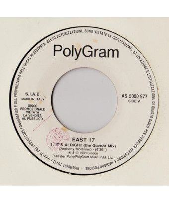 It's Alright (The Guvnor Mix) Queen Of Hearts [East 17,...] - Vinyl 7", 45 RPM, Promo [product.brand] 1 - Shop I'm Jukebox 