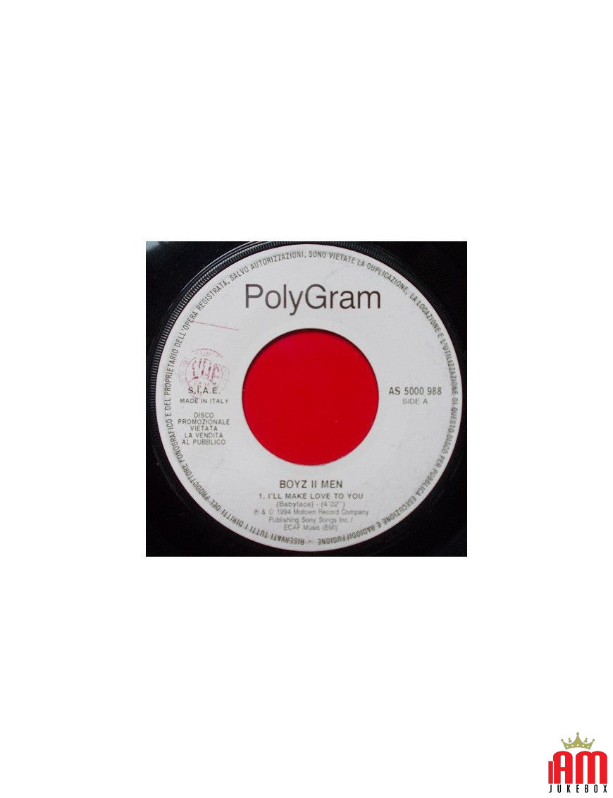 I'll Make Love To You Crazy For You [Boyz II Men,...] - Vinyl 7", 45 RPM, Promo [product.brand] 1 - Shop I'm Jukebox 