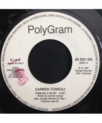 Confusa E Felice   Alone [Carmen Consoli,...] - Vinyl 7", 45 RPM, Single