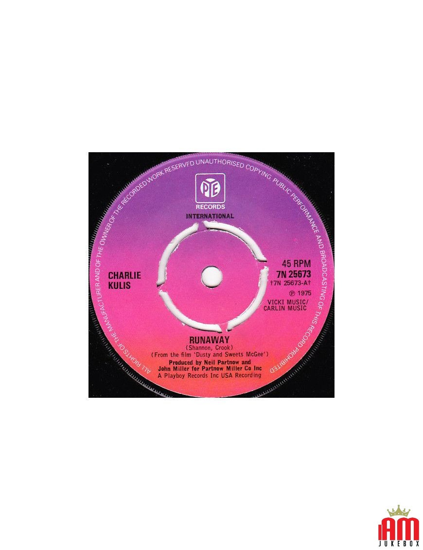 Runaway [Charlie Kulis] - Vinyle 7", 45 tours, single [product.brand] 1 - Shop I'm Jukebox 