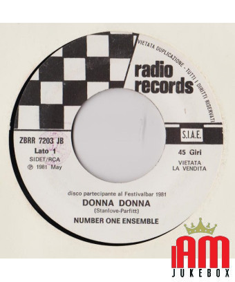 Donna Donna I'll Give You A Smile [Number One Ensemble,...] - Vinyle 7", 45 RPM, Jukebox [product.brand] 1 - Shop I'm Jukebox 