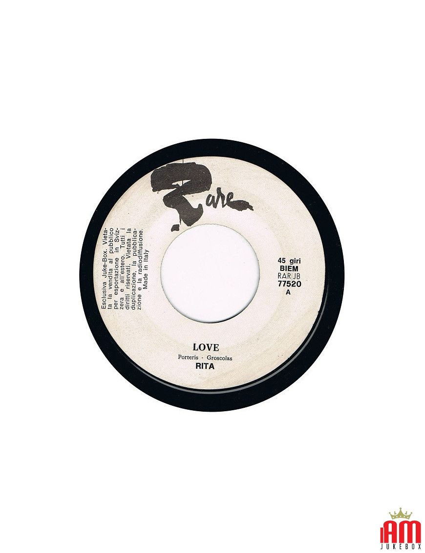 Love [Rita Cadillac] - Vinyl 7", 45 RPM, Jukebox [product.brand] 1 - Shop I'm Jukebox 