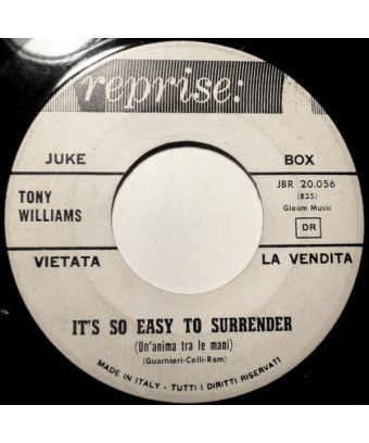 It's So Easy To Surrender A Soul Between Your Hands That's More Like It [Tony Williams (2)] - Vinyl 7", 45 RPM, Jukebox [product