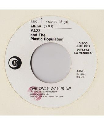 The Only Way Is Up Teardrops (Radio Mix) [Yazz,...] - Vinyle 7", 45 RPM, Jukebox, Stéréo [product.brand] 1 - Shop I'm Jukebox 