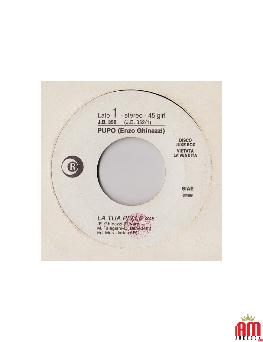 Your Skin [Pupo] – Vinyl 7", 45 RPM, Jukebox, Stereo [product.brand] 1 - Shop I'm Jukebox 