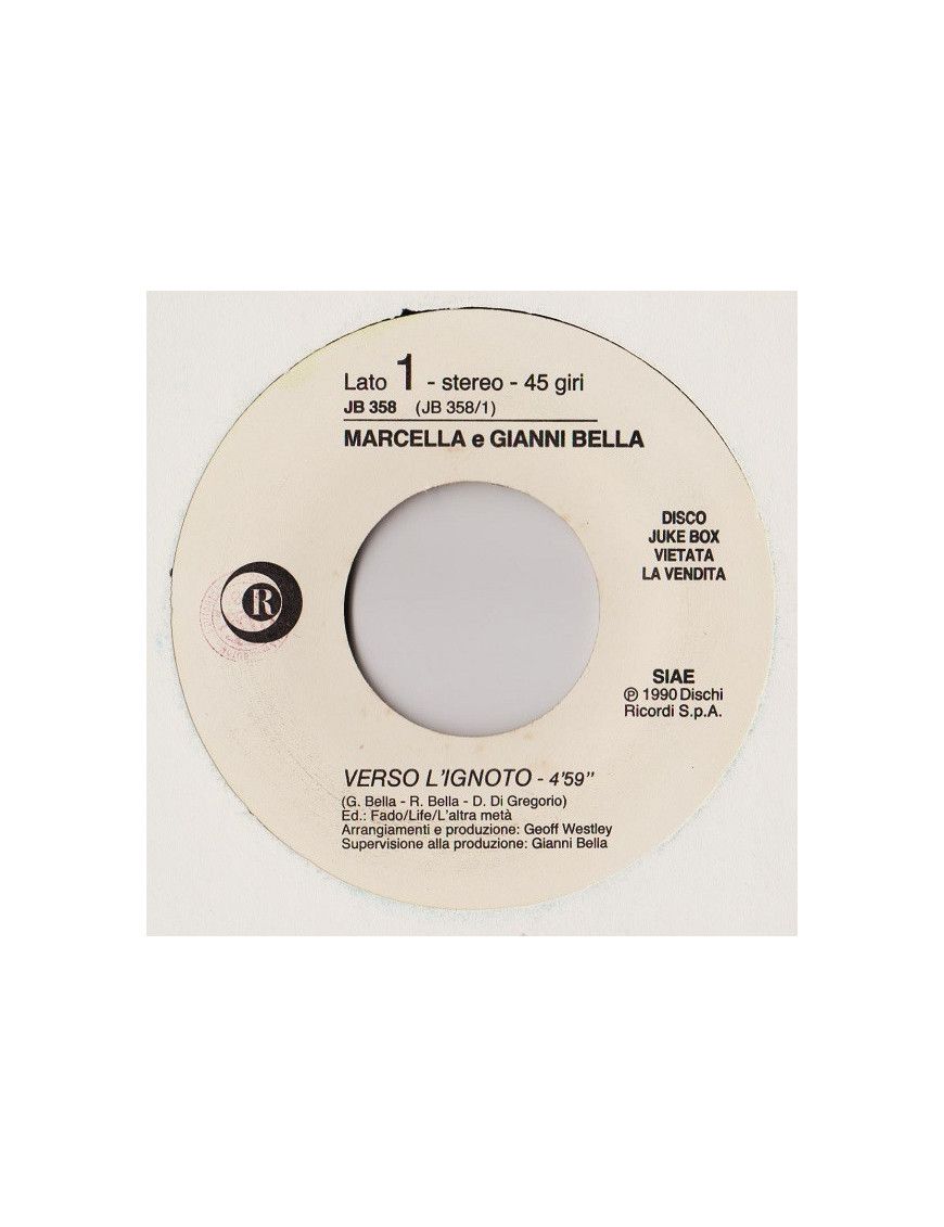 Verso L'Ignoto Novecento Aufwiedersehen [Marcella E Gianni Bella,...] - Vinyl 7", 45 RPM, Jukebox [product.brand] 1 - Shop I'm J