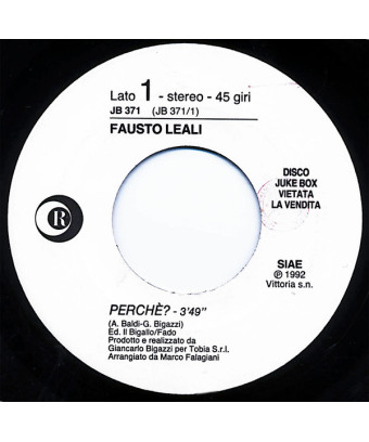 Perchè?   Pitzinnos In Sa Gherra [Fausto Leali,...] - Vinyl 7", 45 RPM, Jukebox