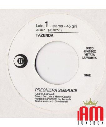 Simple SOS Prayer [Tazenda,...] - Vinyl 7", 45 RPM, Jukebox [product.brand] 1 - Shop I'm Jukebox 