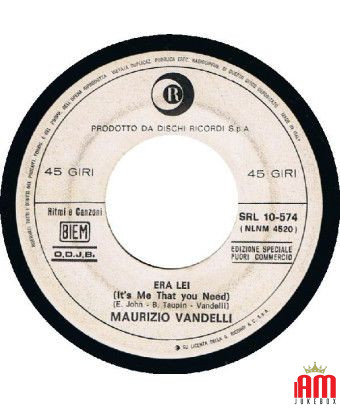 Era Lei One Day Plus [Maurizio Vandelli] – Vinyl 7", 45 RPM, Jukebox [product.brand] 1 - Shop I'm Jukebox 