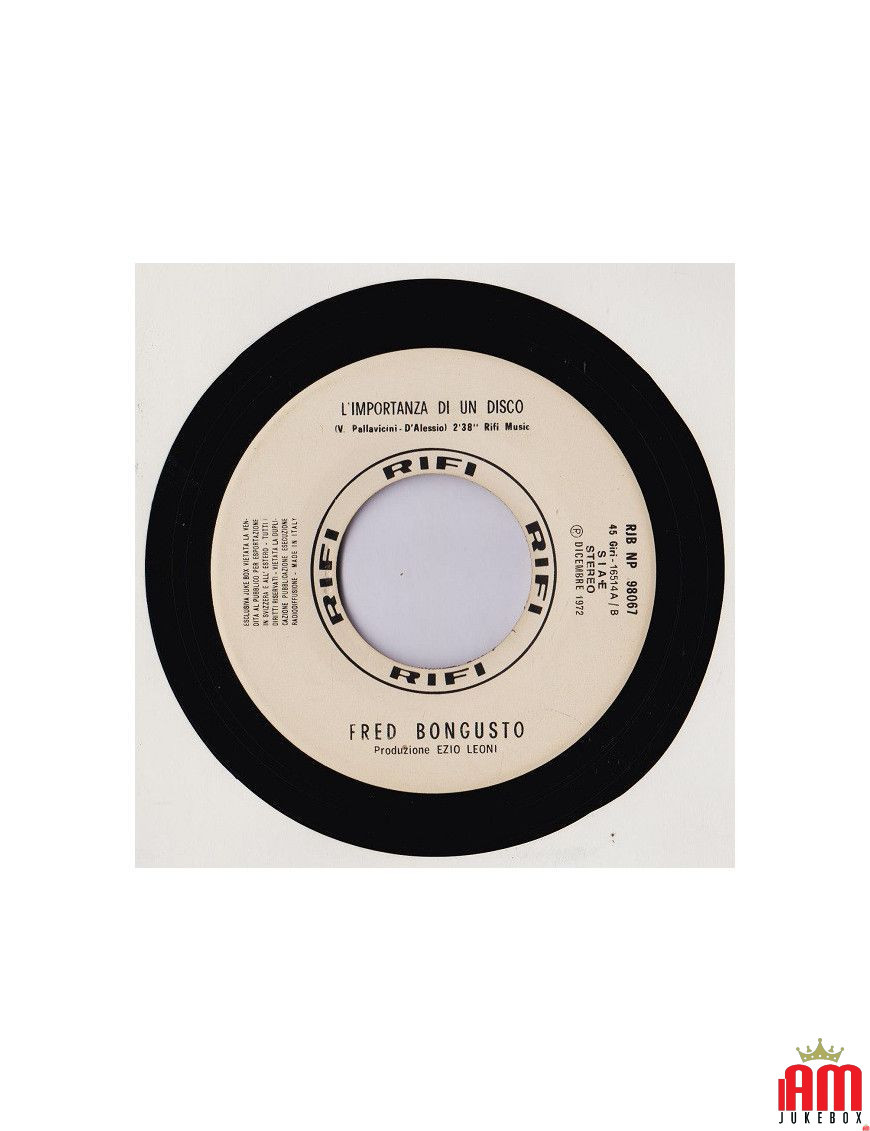 The Importance of a Record Has Bewitched Me Your Face [Fred Bongusto,...] – Vinyl 7", 45 RPM, Jukebox, Stereo [product.brand] 1 