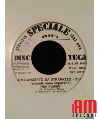 A Strapazzo Concert Easy Song [Pino D'Angiò,...] – Vinyl 7", 45 RPM, Jukebox