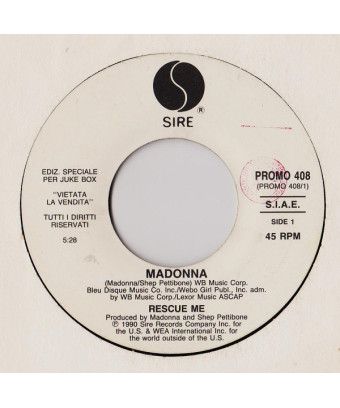 Rescue Me   Crazy [Madonna,...] - Vinyl 7", 45 RPM, Jukebox
