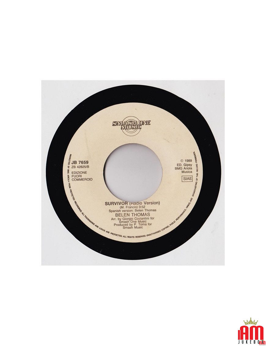 Survivor (Radio Version) Figlio Della Luna [Belen Thomas,...] - Vinyl 7", 45 RPM, Promo [product.brand] 1 - Shop I'm Jukebox 