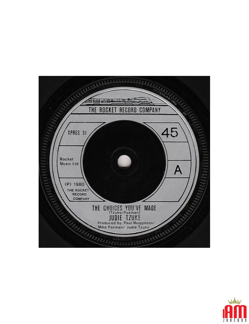 Les choix que vous avez faits [Judie Tzuke] - Vinyl 7", Single, 45 RPM [product.brand] 1 - Shop I'm Jukebox 