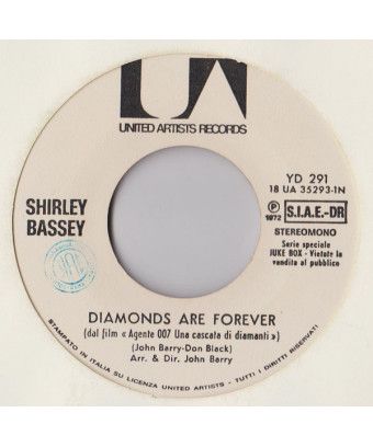 Les diamants sont éternels [Shirley Bassey] - Vinyle 7", 45 tr/min, Jukebox [product.brand] 1 - Shop I'm Jukebox 