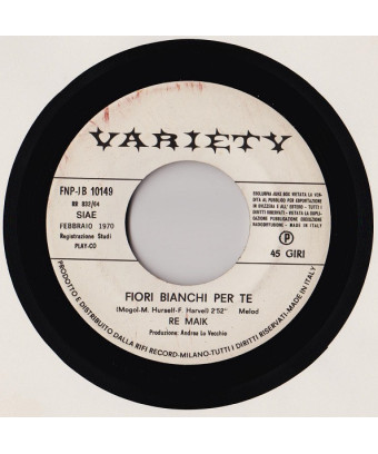 Fiori Bianchi Per Te   Occhi A Mandorla [Re Maik,...] - Vinyl 7", 45 RPM, Jukebox